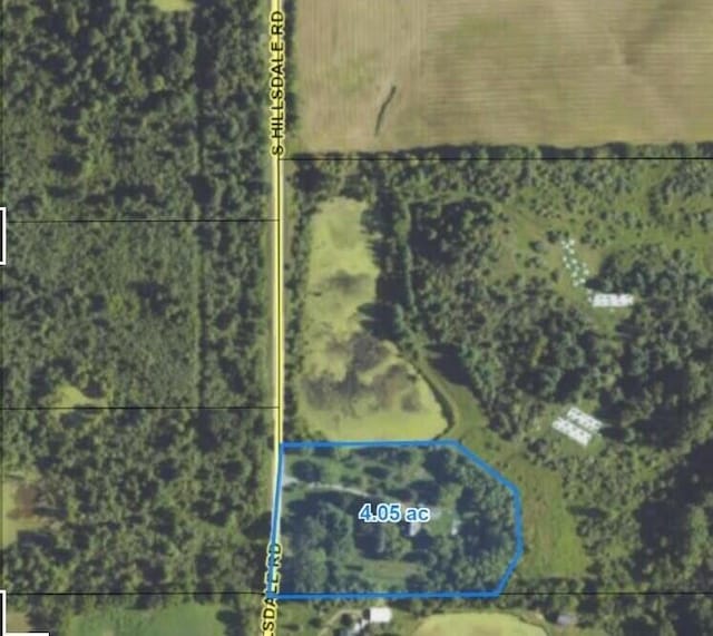 13851 Hillsdale Rd, Camden, MI 49232 - map / location featuring property boundaries highlighted