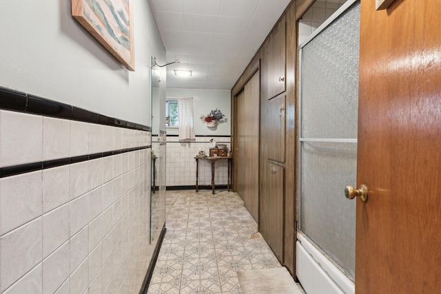 27 Hawley St, Quincy, MI 49082 - hall with wainscoting