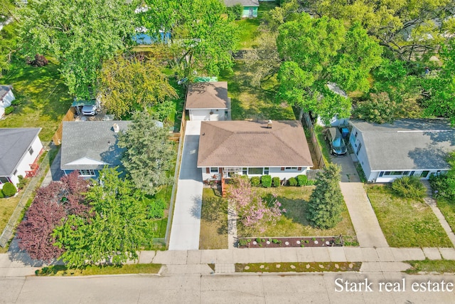 view from above of property