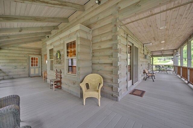 3118 Pratt Ln, Attica, MI 48412 - deck featuring covered porch