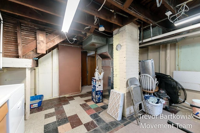 2200 Morton Ave, Muskegon, MI 49441 - unfinished below grade area featuring tile patterned floors