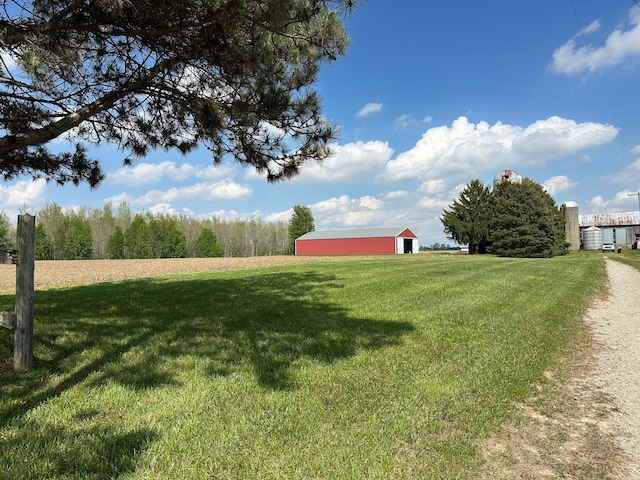 9548 Sharp Rd, Clifford, MI 48727 - view of grassy yard with an outbuilding and a detached garage