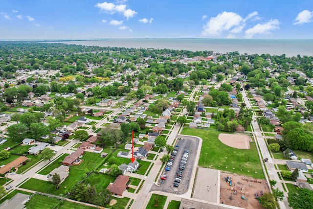 22019 Violet St, Saint Clair Shores, MI 48082 - aerial view of property and surrounding area with a large body of water