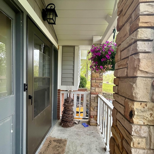 balcony with covered porch