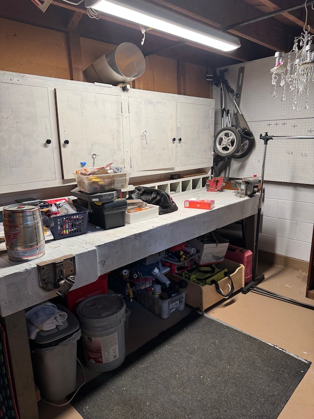 2071 N Belsay Rd, Burton, MI 48509 - garage featuring a workshop area