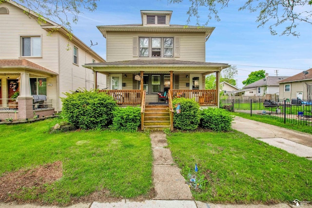 2651 5th St, Trenton, MI 48183 - traditional style home featuring a porch