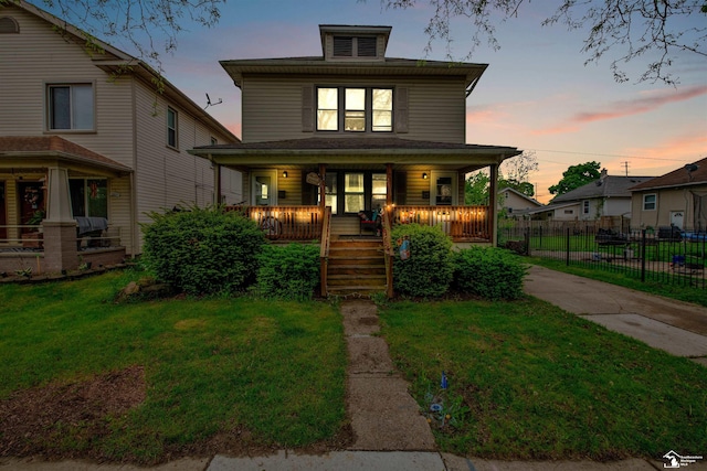 2651 5th St, Trenton, MI 48183 - traditional style home featuring a porch, concrete driveway, and stairway