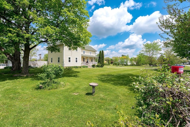 view of grassy yard