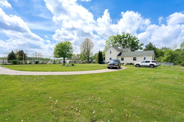 view of grassy yard
