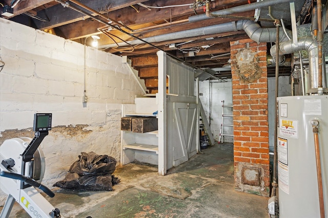 314 W Madison St, Ann Arbor, MI 48103 - unfinished below grade area featuring water heater
