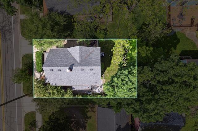 314 W Madison St, Ann Arbor, MI 48103 - view from above of property with property boundaries highlighted