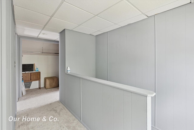 700 Scheurmann St, Essexville, MI 48732 - corridor with carpet and a paneled ceiling