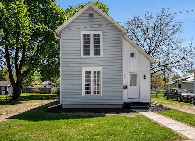 24 W Bernard St, Hartford, MI 49057 - view of front of home with board and batten siding