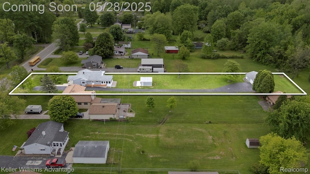 40755 Judd Rd, Belleville, MI 48111 - aerial perspective of suburban area featuring property boundaries highlighted