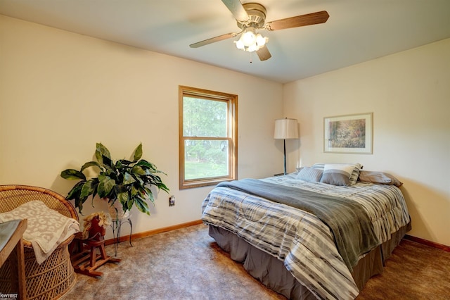 3641 Timber Ridge Dr, Metamora, MI 48455 - carpeted bedroom with baseboards and a ceiling fan