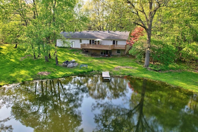 3641 Timber Ridge Dr, Metamora, MI 48455 - water view featuring a forest