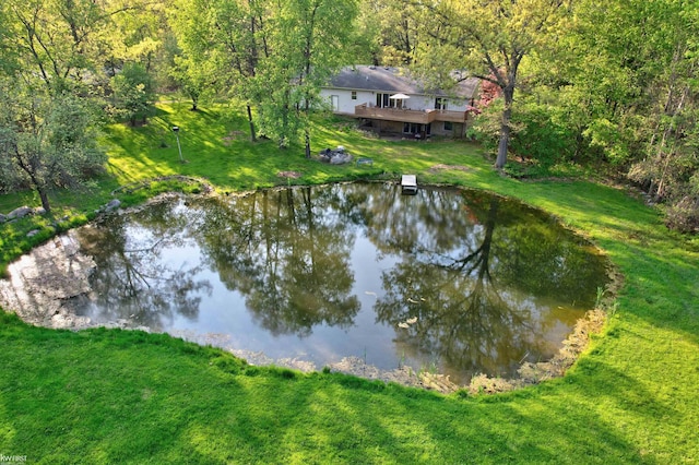 3641 Timber Ridge Dr, Metamora, MI 48455 - water view featuring a heavily wooded area