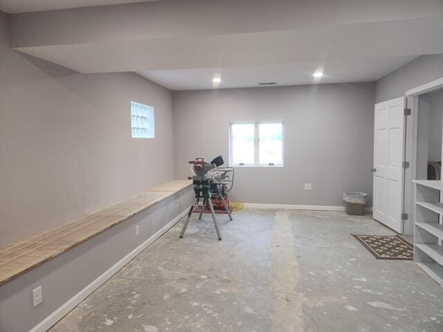 1788 W Beaver Rd, Bitely, MI 49309 - unfurnished office featuring baseboards and recessed lighting