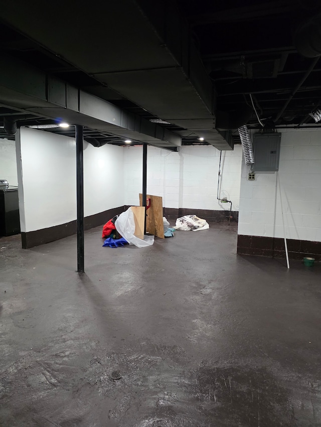 8845 Faust Ave, Detroit, MI 48228 - unfinished basement featuring electric panel