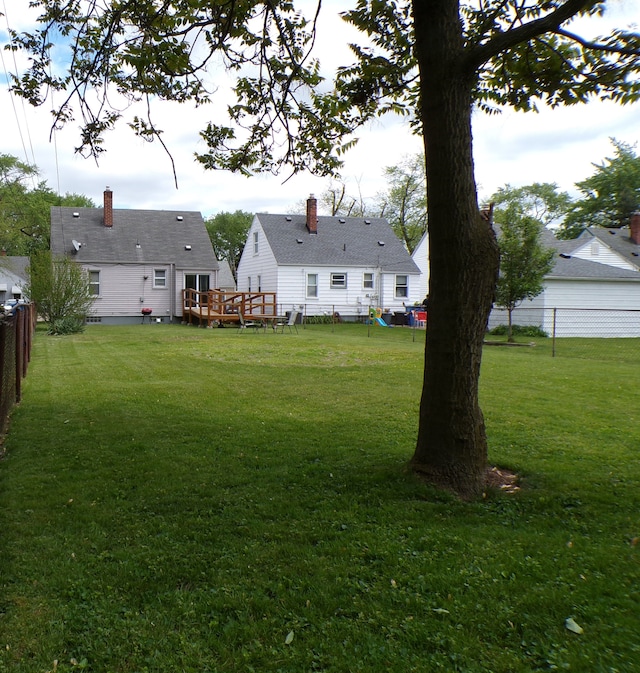 4140 Academy St, Dearborn Heights, MI 48125 - view of yard with a wooden deck