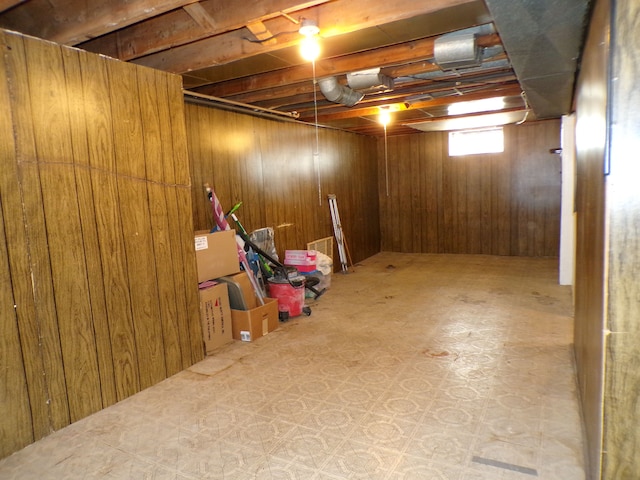 4140 Academy St, Dearborn Heights, MI 48125 - below grade area featuring wooden walls