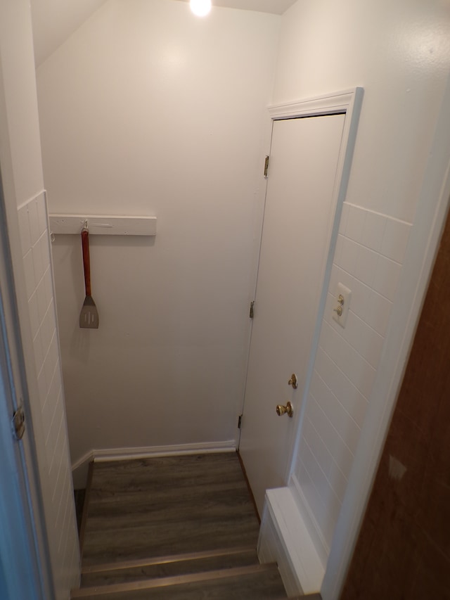 4140 Academy St, Dearborn Heights, MI 48125 - staircase featuring wood finished floors