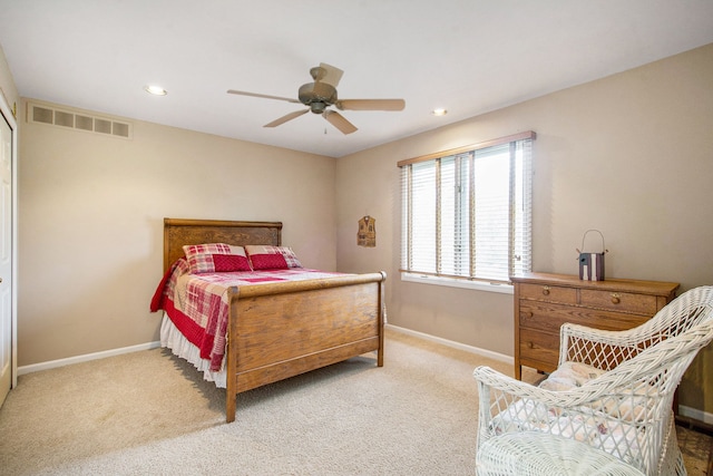 9968 Tuscany Valley Way S, Lyon, MI 48178 - bedroom featuring baseboards, carpet flooring, a ceiling fan, and recessed lighting