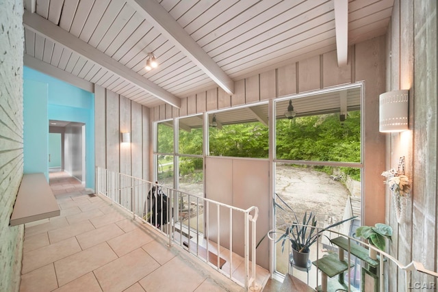 3224 Thornhill Dr, Adrian, MI 49221 - sunroom with beamed ceiling