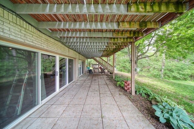3224 Thornhill Dr, Adrian, MI 49221 - view of patio / terrace with stairway