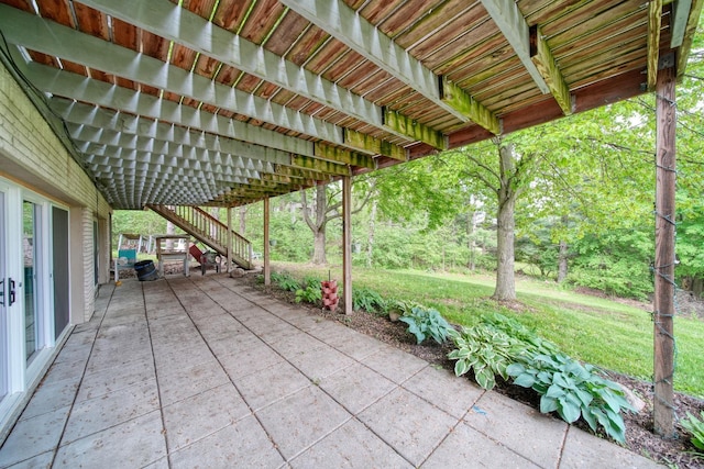 3224 Thornhill Dr, Adrian, MI 49221 - view of patio / terrace featuring stairway
