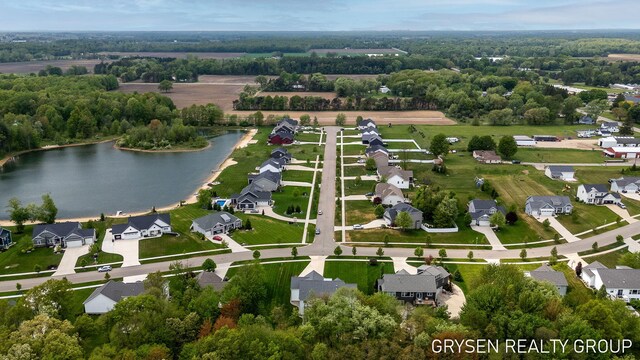 6326 Eaglewood Dr, Hudsonville, MI 49426 - aerial perspective of suburban area with a large body of water