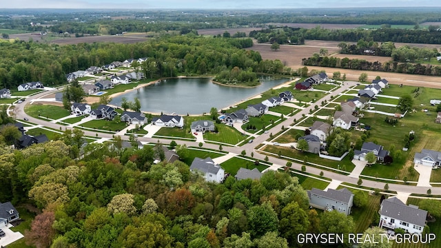 6326 Eaglewood Dr, Hudsonville, MI 49426 - aerial overview of property's location featuring a nearby body of water and nearby suburban area