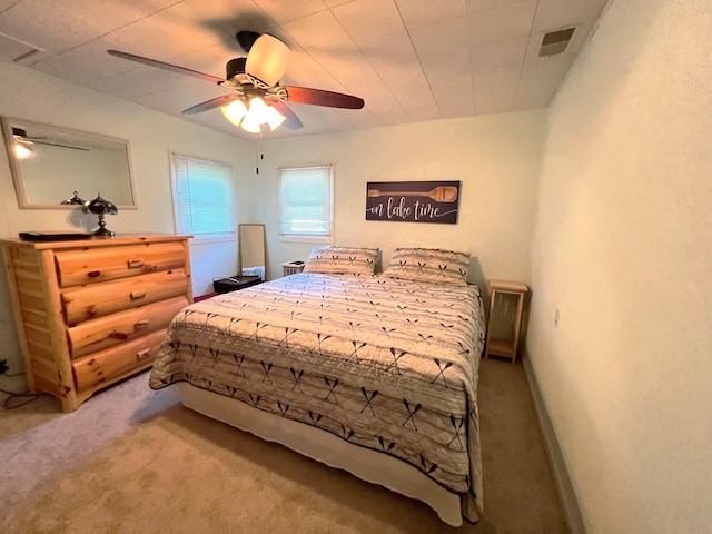 25722 Rainbow Dr, Sturgis, MI 49091 - bedroom featuring carpet and ceiling fan