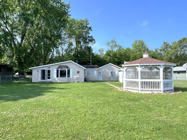 25722 Rainbow Dr, Sturgis, MI 49091 - view of yard with a gazebo
