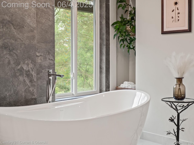 1985 Lone Pine Rd, Bloomfield Hills, MI 48302 - bathroom with a soaking tub and healthy amount of natural light