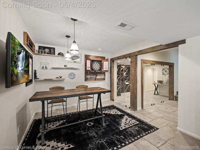 1985 Lone Pine Rd, Bloomfield Hills, MI 48302 - dining space with tile patterned flooring and baseboards