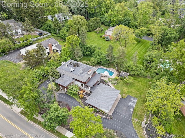 1985 Lone Pine Rd, Bloomfield Hills, MI 48302 - drone / aerial view of a pool