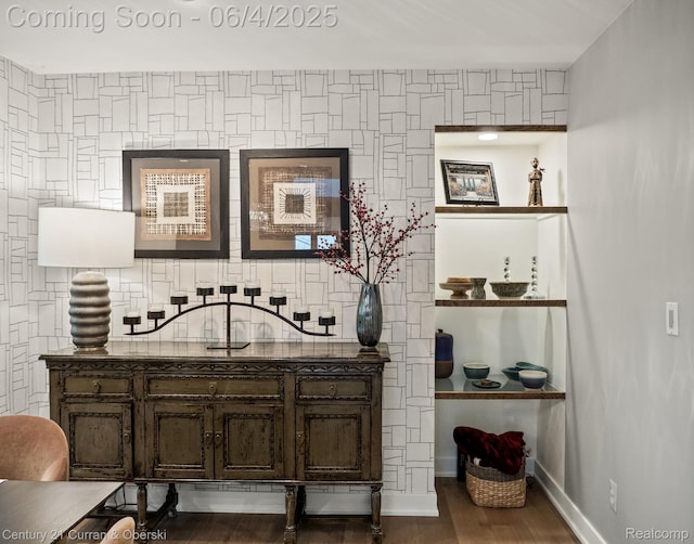1985 Lone Pine Rd, Bloomfield Hills, MI 48302 - bathroom with wood finished floors, baseboards, and decorative backsplash