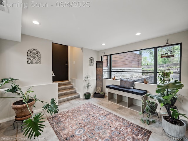 1985 Lone Pine Rd, Bloomfield Hills, MI 48302 - entryway with recessed lighting and stairway