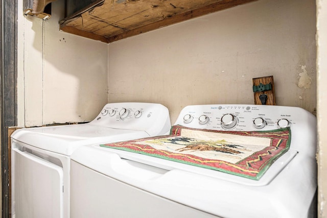 laundry area with washer and dryer