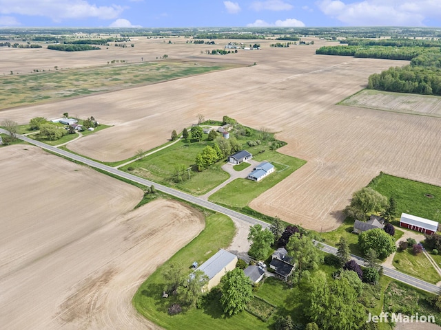 1525 W David Hwy, Ionia, MI 48846 - aerial overview of property's location featuring rural landscape and rows of crops