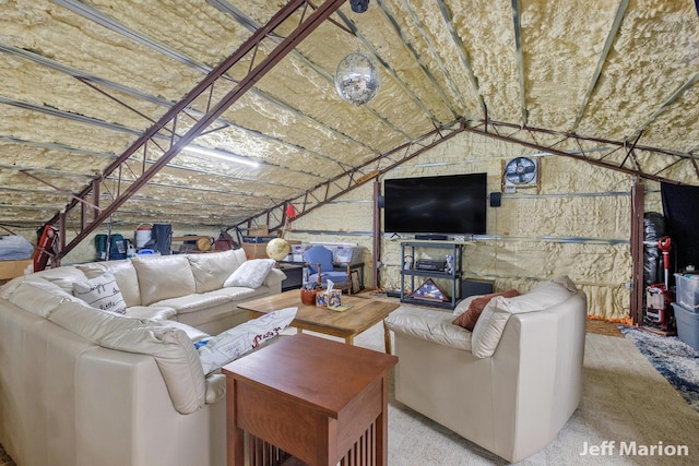 1525 W David Hwy, Ionia, MI 48846 - living area with lofted ceiling
