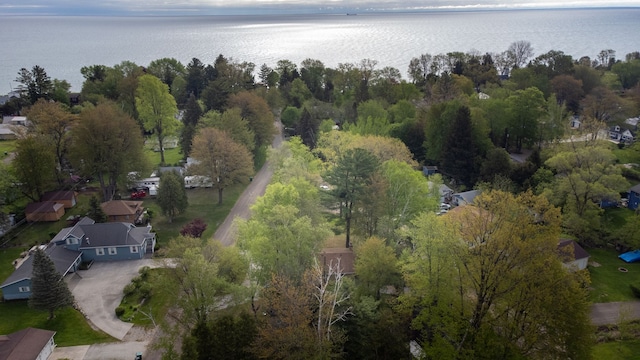 7400 Willow, Lexington, MI 48450 - aerial view of property and surrounding area featuring a large body of water and nearby suburban area