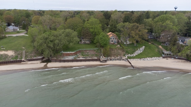 7400 Willow, Lexington, MI 48450 - aerial overview of property's location with a nearby body of water and a forest