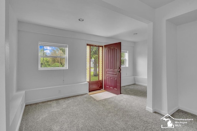 7316 Summerfield Rd, Lambertville, MI 48144 - entrance foyer with carpet flooring and baseboards