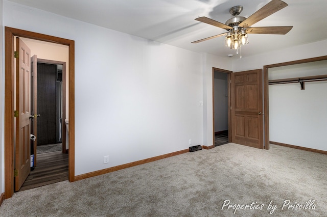 315 Hayes St NW, Comstock Park, MI 49321 - unfurnished bedroom with carpet flooring, baseboards, a closet, and ceiling fan