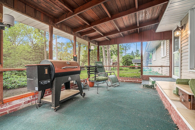 1514 Ferndale Blvd, Niles, MI 49120 - sunroom featuring beam ceiling