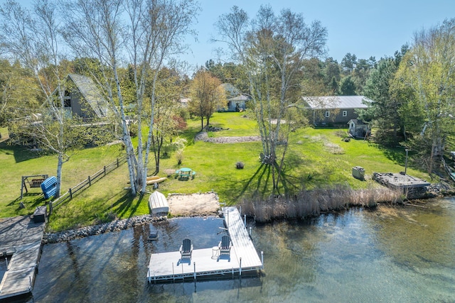 2220 Grass Lake Ave, Lake, MI 48632 - dock area with a water view