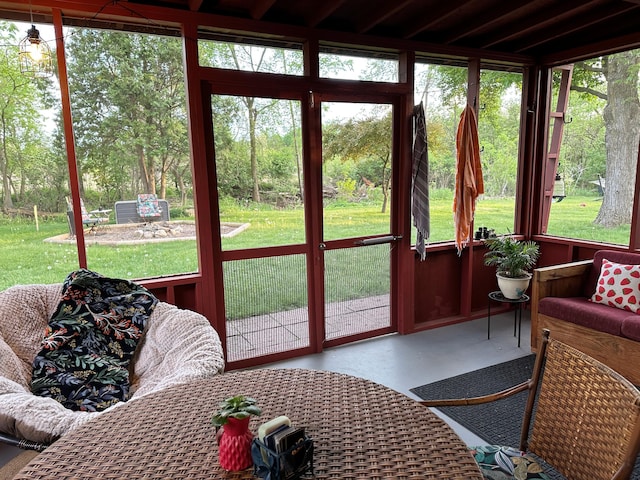 sunroom with healthy amount of natural light
