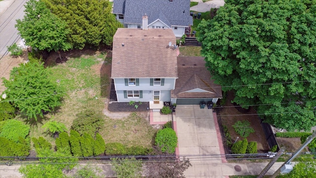 view from above of property